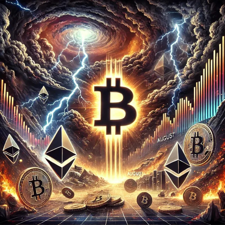 August crypto storm illustration